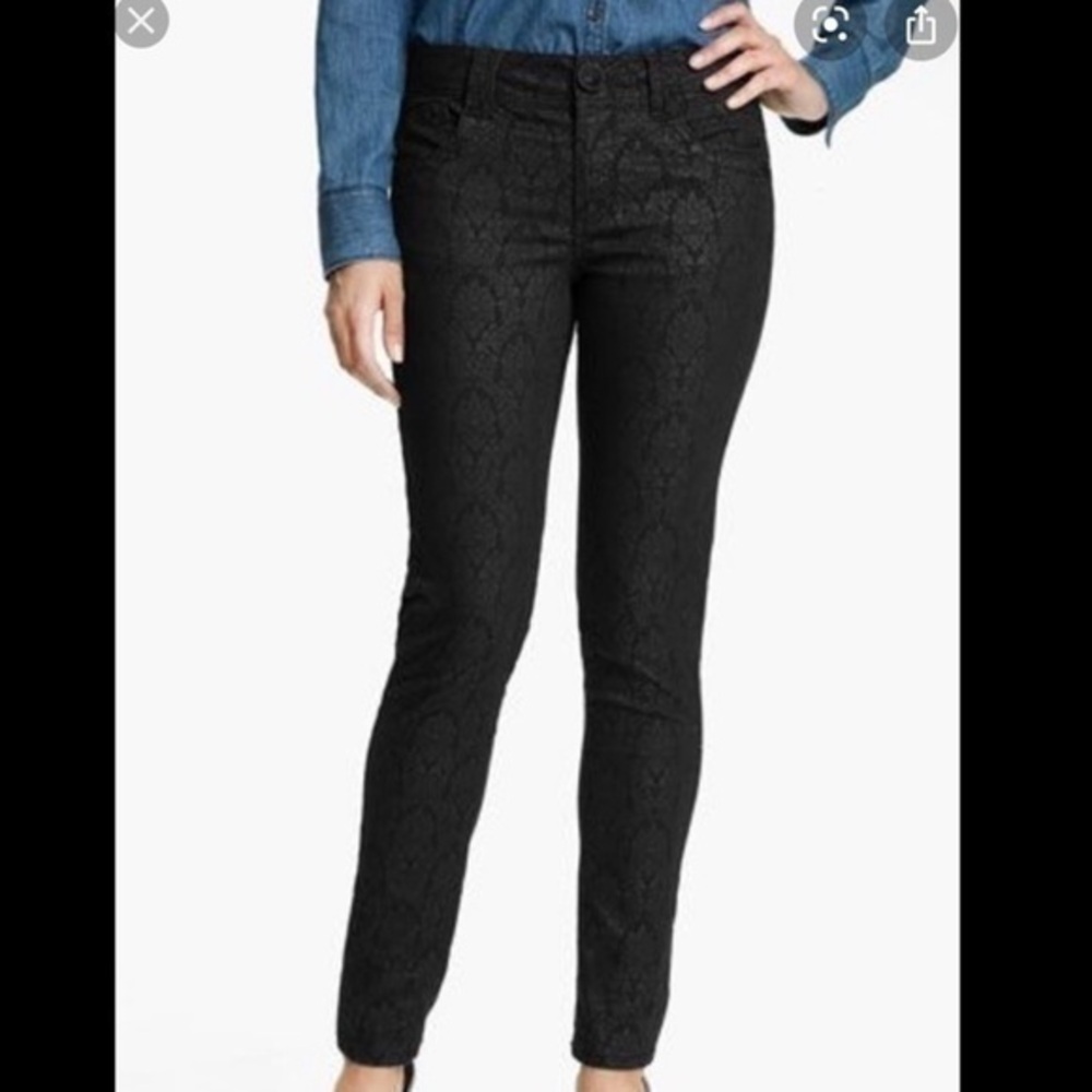 Wit & Wisdom brocade print skinny jeans